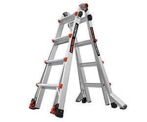 Little Giant Velocity M 17 Aluminium Ladder, Silver, 150 kg Load Capacity, 8.5 Feet Max Height