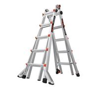 Little Giant Velocity Series 2.0 5 Rung Multi-Purpose Ladder Lightweight Aluminium Step & Extension Ladder With Tip & Glide Wheels