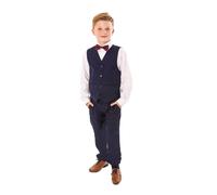 Little Giants Boy's Shelby - Navy 4 Piece Trouser Suit | Size: 6-12 m Little Giants Navy 6-12 m