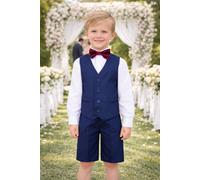 Little Giants Boy's Shelby - Navy Shorts Suit | Size: 7 Years Little Giants Navy 7 Years