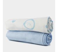Little Giggles Co. Large Muslin Cloths for Baby 60 x 60cm - Baby Muslins Pack, Swaddle Blanket 0-3 months, Baby Essentials for Newborn, Newborn Receiving Blankets (Blue Walrus)