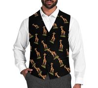 Little Giraffe Men's Suit Vest Formal Dress Waistcoat Vest Casual Business Vests for Suit Or Tuxedo 3XL