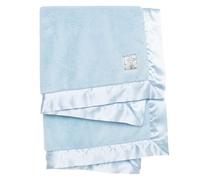 Little Giraffe Posh Mink Baby Blanket - Double-Sided Ultra Soft Plush Fabric, for New Moms, Newborn Must-Have for Boys, Cozy & Cuddly Comfort Blanket, 29" x 35", Blue