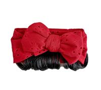 Little Girl Bowknot Hairband With Faux Bangs Soft & Gentle Toddler Breathable Headand Soft Suitable For Various Occasions