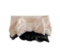 Little Girl Bowknot Hairband With Faux Bangs Soft & Gentle Toddler Breathable Headand Soft Suitable For Various Occasions