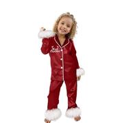 Little Girl Clothes Children Fashion Cute Print Casual Comfort Pajamas Set Long Sleeve Shirt Trousers Two Sets Matching Easter Dresses Sisters (RD1, 4-5 Years)