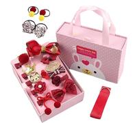 Little Girl Hair Accessories, Set of 18 Stylish Princess Hairpins with Hair ties, Cute Metal Snap Barrettes, Assorted Headgear Clips for Party, School & Ballet