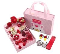 Little Girl Hair Accessories Set, Stylish Hairpiece Set, 18-Count Assorted Accessory with Build, Shiny Fabric Hairclip, Party Hairpiece with Modern Style, Ballet Accessory for Girls & School