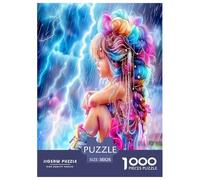 Little Girl Lightning 1000 Piece Jigsaws for Adults Educational Games Beautiful Home Decoration Challenge High Difficulty 38x26cm/1000pcs