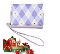 Little Girl Purse, Cute Short Storage Pouch, Large Capacity Plaid Bag with Multiple Card Slots for Teenage Girls, Adult Women Mothers and Children, Ideal for Shopping Travel Birthday Presents