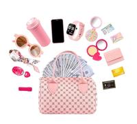 Little Girl Purse - Pretend Makeup Kit | Princess Toy, Pink Handbag With Lipstick Mirror Comb, Early Learning Fashion Accessory, Role Play Toy, Gift For Girls Age 3-6, Dress-Up For Birthday,Travel