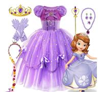 Little Girl Sofia the First Princess Ball Gown Role Play Delicate Carnival Costume Disney's Junior Catoon TV Series Sofia Dress Sofia 02