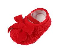 Little Girl Tennis Shoes Baby Girls and Boys Warm Shoes Soft Comfortable Cotton Shoes Infant Toddler Bowknot Warming Shoes Princess Shoes New Born Tennis Shoes Red