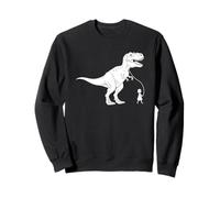 Little Girl Walking Her Pet T-Rex Sweatshirt