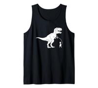 Little Girl Walking Her Pet T-Rex Tank Top