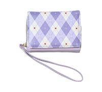 Little Girl Wallet - Lovely Plaid Bifold Purse | Checkered Short Wallet with Multiple Card Slots for Present, Birthday, Shopping, Teenage, Women, Stylish, Functional, Large Capacity Storage