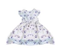 Little Girls A-line Dress Flor l Print R ffle Sundres Toddler Girl Casual Dresses for Part (Purple, 6-7 Years)