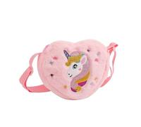 Little Girls Birthday Party Gifts Plush Unicorn Crossboby Bags Cute Toddler Coin Purse Wallets Kids Mini Shoulder Bag, Unicorn-Pink, Cartoon