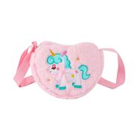 Little Girls Birthday Party Gifts Plush Unicorn Crossboby Bags Cute Toddler Coin Purse Wallets Kids Mini Shoulder Bag, Horse-Pink, Cartoon
