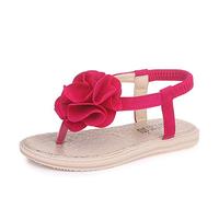 Little Girls Bohemia Beach Sandals,Colorful(TM) Summer Baby Kids Girls Sandals Floral Patchwork Crystal Roman Sandals Princess Beach Shoes (Age: 6-6.5, Red)