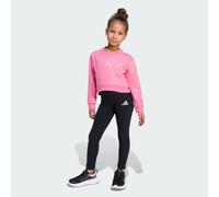 Adidas Little Girls Everyday Glam Set Tracksuit Size: 5-6 years, Colour: Pink