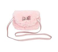 Little Girls Handbag - Cute Bowknot Mini Travel Shoulder Bags Wallet Bag Crossbody Pouch Coin Purse for Keys Cards Fluffy Handbag Adorable Gift for Kids Toddler Girls (Pink)