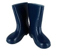 Little Girl's Mint Solid Color Rain Boots by Wootie, Navy, 9 UK
