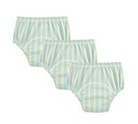 Little Girls Potty Training Pants Reusable Blue and Yellow Vertical Stripes Traing Underpants Under Garment for