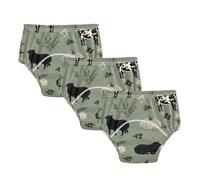 Little Girls Potty Training Underwear Pants Absorb Water Farm Animals Black Goat Sage Green Traing Underpants