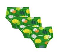 Little Girls Potty Training Underwear Pants Reusable Grass Green Polka Dots Bed Wetting Underpants Under Garment