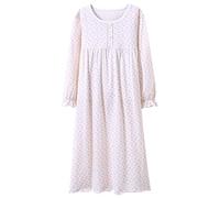 Little Girls' Princess Nighties Heart-shaped Pattern Nightgowns Fantasy Nightie White 4t