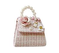 Little Girls Princess Purses Cute Crown Crossbody Bag Handbag with Pearls Handle Birthday Wedding Evening Bag (K, One Size)