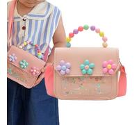 Little Girls Purse, Cute Shoulder Handbag, 5.12x2.17x4.33in Erogonomic Design, Stylish & Lightweight, Adorable Flower Wallet for Baby, Preschoolers, Teens, Teenagers, Daughters, Children, Everyday Use