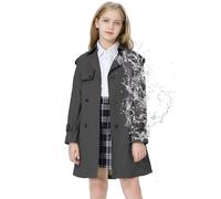 Little Girls Single Breasted Trench Coat 2-12 Years, 7-8 Jahre