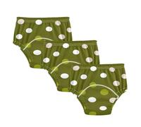Little Girls Underwear Potty Training Leakproof Polka Dots Olive Green Boxer Briefs Underwear Potty Training for