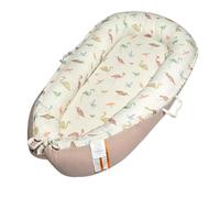 Little Grape Land Baby Nest Pod for Newborn, Baby Lounger for 0-12 Months Boys Girls, 100% Cotton Baby Nest, Baby Essentials for Newborn, Baby Gifts,Wetland Birds/Brick Red