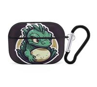 Little Green Dragon's Egg Earbuds Organizer Shockproof Protective Airpods Pro Cover with Carabiner Clip Anti Fall Carrying Earphone Case Cover for Airpods Pro 2nd Generation Black
