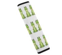 Little Green Frog Car Seat Belt Cover Soft Comfortable Shoulder Seatbelt Pads Cover Seat Belt Pad for Suitable for Car Interior Accessorie