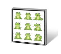 Little Green Frog Square Lapel Pin Women's Novelty Buttons & Pins Metal Badge Cute Brooch Pin Retro Pinback Badge Fashion Bag Pins for Hat Backpacks Tie Suit Wedding Party Accessory