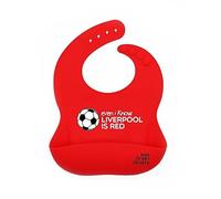 Little Green Giraffe 'Even I know Liverpool is Red' Liverpool Football Baby Weaning Bib