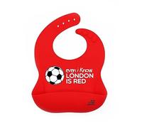 Little Green Giraffe 'Even I know London is Red' Arsenal Football Baby Weaning Bib
