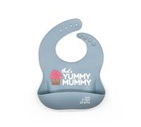 Little Green Giraffe It's Yummy Mummy Premium Silicone Bibs For Babies BPA-Free Waterproof Bib With Pocket- Soft Bib With Food Catcher For Babies & Toddlers 6-72 Months (Beige)