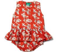 Little Green Radicals Rabbits Baby 100% Organic Cotton Ruffle Romper - - Size: 3-6m