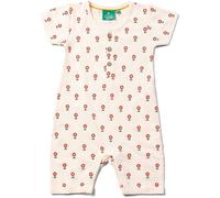 Little Green Radicals Red Flowers Baby 100% Organic Cotton Romper - - Size: 12-18m