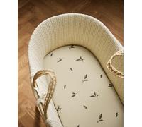 Little Green Sheep Moses Basket Sheets (Pack of 2) - Leaf Print LEAF