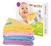Little Gubbins Reusable & Super Soft Microfibre Baby Wipes 20 Pack
