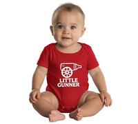 Little Gunner Red Baby Vest Cotton Romper Funny Football Fan Gift 0-18 Months