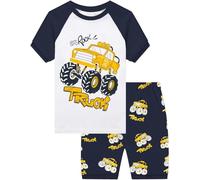 Little Hand Boys Pyjamas Monster Truck Short Sleeve Pjs Cotton Sleepwear Pajamas Top Tshirt & Shorts Toddler Kids Outfit Clothes Set Age 3-4 Years