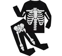 Little Hand Boys Pyjamas Set Skeleton Glow In The Dark Cotton Pjs Kids Sleepwear Halloween Outfits Toddler Clothes Age 6-7 Years
