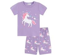 Little Hand Girls Pyjamas Set Unicorn Cotton Short Tops T Shirts & Pants Kids Pjs Toddler Baby Clothes Sleepwear Age 1-2 Years